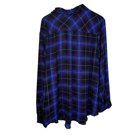 Torrid Challis Button-Down Long Sleeve Shirt Lightweight Sheer Size 5X - Picture 3 of 10